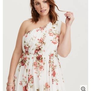 White floral dress.